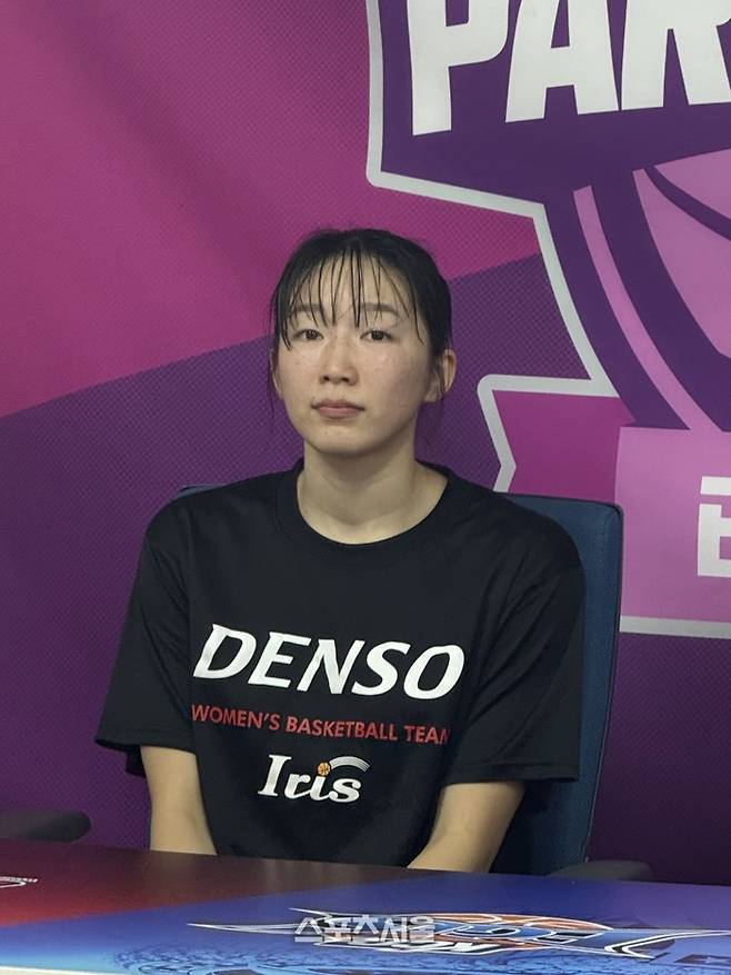 덴소 가와이 마이가 경기 후 인터뷰에 임하고 있다. 사직 | 박연준 기자 duswns0628@sportsseoul.com