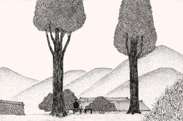 '주말엔 산사'의 저자 윤설희씨가 그린 선암사의 풍경. 휴머니스트 제공