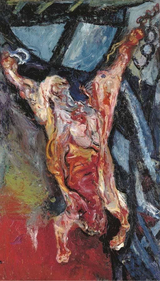 도살된 소(1924). 앞의 그림과 다른 작품이다. 수틴은 도살된 소의 모습을 끊임없이 그렸다. /개인소장