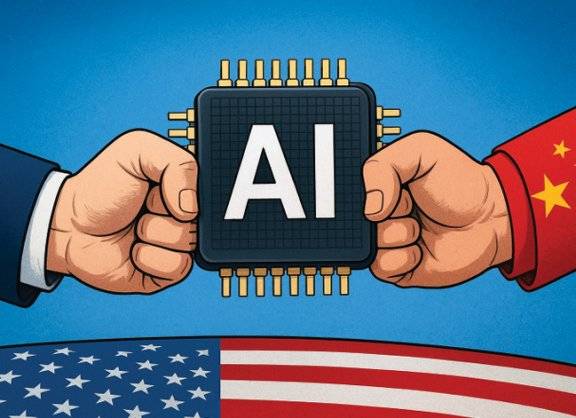 알리바바가 자체 인공지능(AI) 칩을 제작하면서 미국과 중국의 AI 패권 싸움은 더 치열해질 전망이다. 챗GPT 생성 이미지&nbsp;