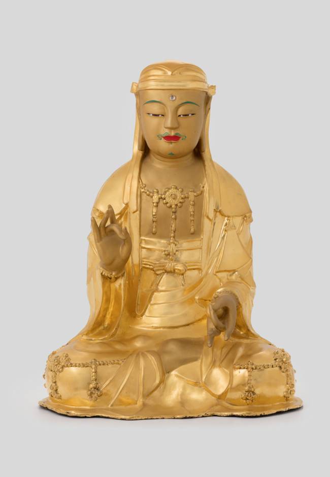 ▲ 해인사 금동지장보살좌상. /경남도