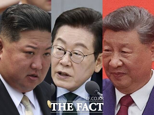 6년 8개월 만에 열린 북중 정상회담에서 '한반도 비핵화' 언급이 빠졌다. 북한이 중국으로부터 핵 보유 정당성을 일부 확보했다는 해석이 나온다. 정부의 대북 접근법도 한층 복잡해졌다는 평가다. (왼쪽부터) 김정은 북한 국무위원장, 이재명 대통령, 시진핑 중국 국가 주석. /뉴시스