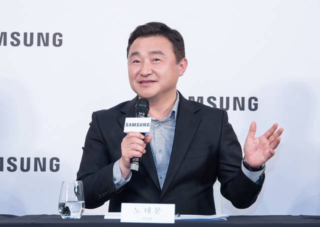 노태문 삼성전자 DX부문장 사장이 4일(현지시간) 독일 베를린에서 국내 언론과 간담회를 갖고 있다. 삼성전자 제공