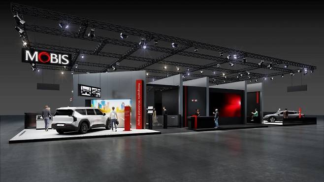 독일 뮌헨에서 오는 9일(현지시간)부터 열리는 'IAA 모빌리티 2025'에 차려진 현대모비스의 부스 모습. 현대모비스 제공
