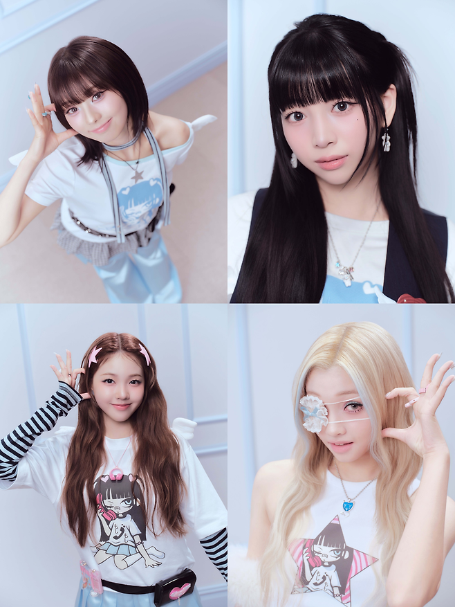 유니스 개인 콘셉트 포토. (왼쪽 위부터 시계방향으로 진현주, 나나, 젤리당카, 오윤아). F&F엔터테인먼트