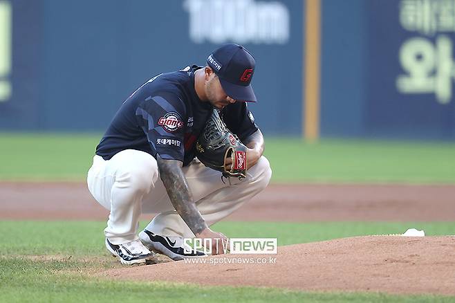 ▲ 기대치와 다르게 KBO리그 입성 이후 고전을 거듭하고 있는 빈스 벨라스케즈 ⓒ곽혜미 기자