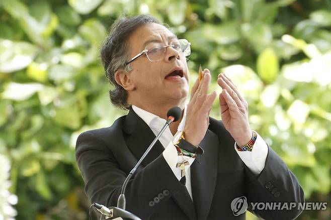 구스타보 페트로 콜롬비아 대통령 [EPA 연합뉴스 자료사진. 재판매 및 DB 금지]