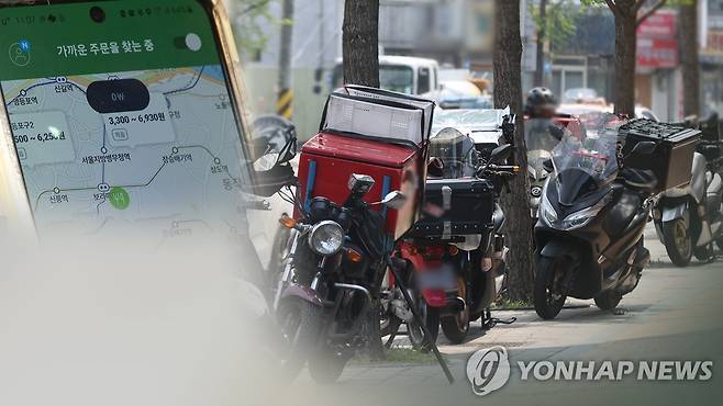 배달 주문 (CG) [연합뉴스TV 제공]