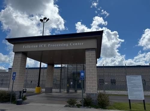 조지아주 이민당국 구금시설  (포크스턴<美조지아주(州)>=연합뉴스) 이유미 특파원 = 6일(현지시간) 미국 당국의 이민단속으로 체포된 현대차-LG엔솔 배터리공장 건설 현장 직원들이 구금돼 있는 조지아주 포크스턴의 이민세관단속국(ICE) 구금시설.