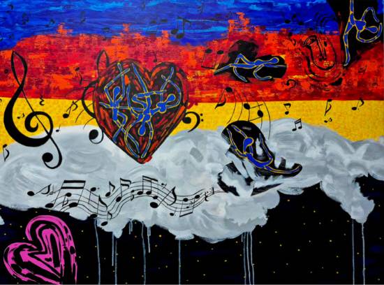 박염지 作 '어두운 밤에-1'.