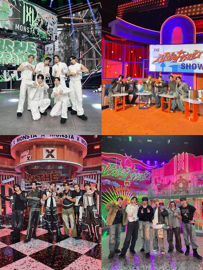 ‘완전체’ 몬스타엑스, 컴백 첫 주 활동 성료(출처: Mnet '엠카운트다운', KBS 2TV '뮤직뱅크', MBC '쇼! 음악중심', SBS '인기가요' 방송 화면 캡처)