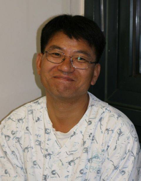 2005년 11월 간 기증 당시 서울아산병원에 입원한 이태조 목사. 이 목사 제공