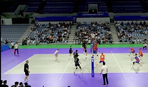 대한항공과 네덜란드 대표팀의 연습 경기 장면 [대한항공 유튜브 영상 캡처. 재판매 및 DB 금지]