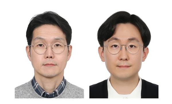 고체냉매 기반 자기냉각 기술을 개발한 한국재료연구원 김종우(왼쪽), 신다슬 박사. /한국재료연구원