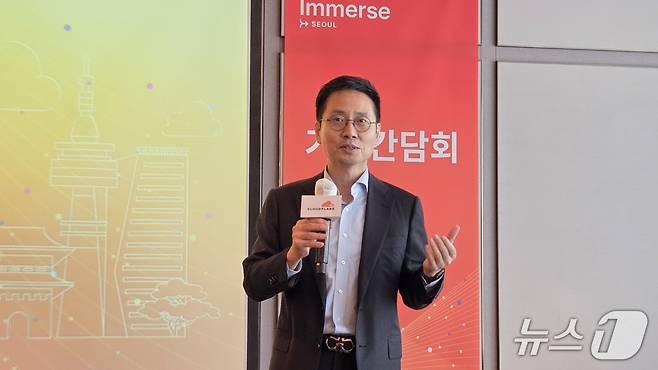 조원균 클라우드플레어 한국지사장이 기자간담회에서 발언하고 있다. 2025.9.9 뉴스1 ⓒ News1 김민석 기자