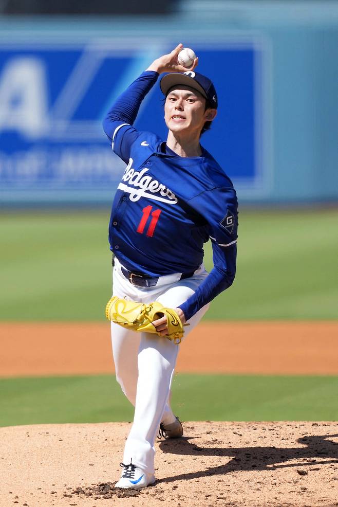 사사키 로키. Mandatory Credit: Kirby Lee-Imagn Images연합뉴스