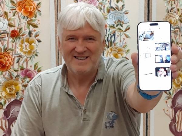 브루노 메조니에 어나더브레인 CEO가 9일 열린 기자간담회에서 자신의 ‘오가닉 AI’ 상용화 계획을 설명했다. 정옥재 기자