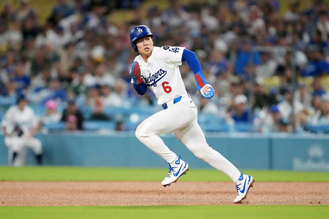 9일(한국시간) 미국 캘리포니아주 로스앤젤레스의 다저스타디움에서 열린 2025 미국 메이저리그(MLB) 콜로라도 로키스와의 홈경기에 2번타자 겸 2루수로 선발 출전해 2타수 무안타 1볼넷을 기록했다. Imagn Images 연합뉴스