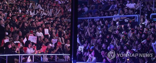 응원하는 e스포츠 팬들 2024.9.7 jujuk@yna.co.kr [연합뉴스 자료사진]