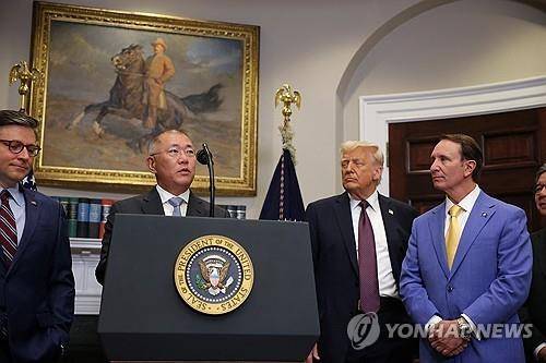 지난 3월 백악관에서 대미 투자를 발표한 정의선 현대차 회장 [워싱턴 로이터=연합뉴스. 재판매 및 DB 금지]