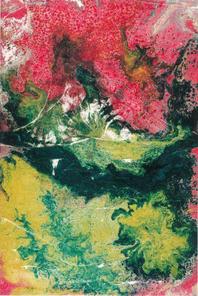 성파스님이 한지에 옻칠 기법을 활용한 대형 작품. 양산시 제공