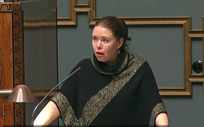 진보정당인 좌파동맹 소속 핀란드 4선 국회의원 안나 콘툴라. /유튜브 캡처