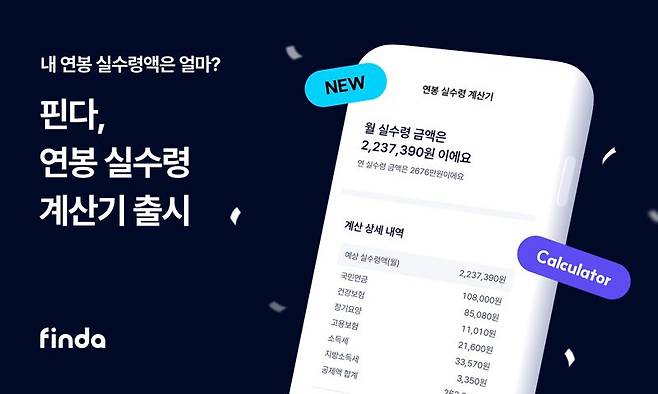 "내 연봉 실수령액은 얼마?"...핀다, 연봉 실수령