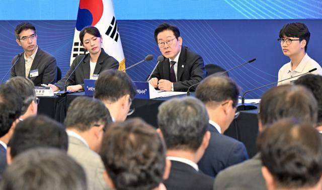 이재명 대통령이 10일 서울 마포구 프론트원에서 열린 국민성장펀드 보고대회에서 발언하고 있다. 왕태석 선임기자