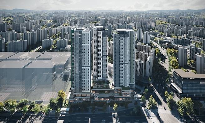 망포역푸르지오르마크 조감도. 사진=대우건설