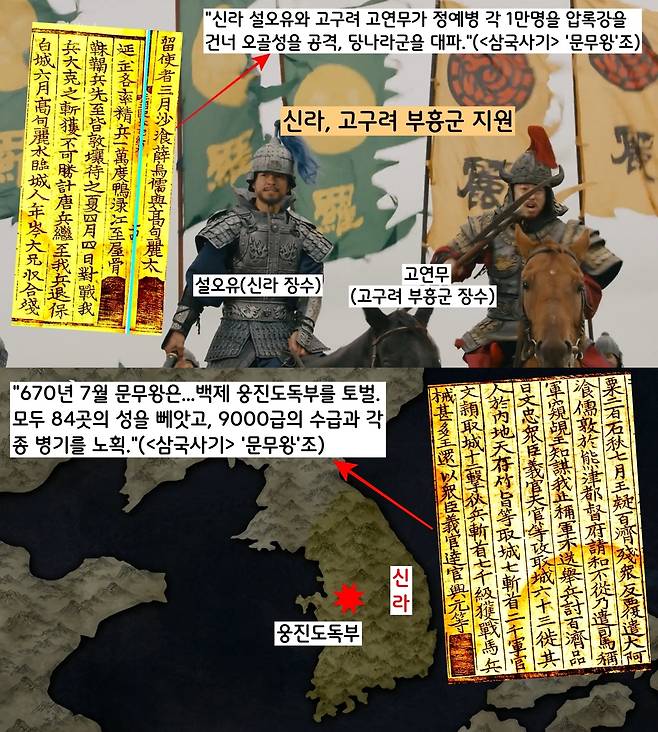 신라는 당나라의 배신 이후 백제의 고토를 차례로 접수했다. 고구려 부흥운동까지 은밀히 지원했다.