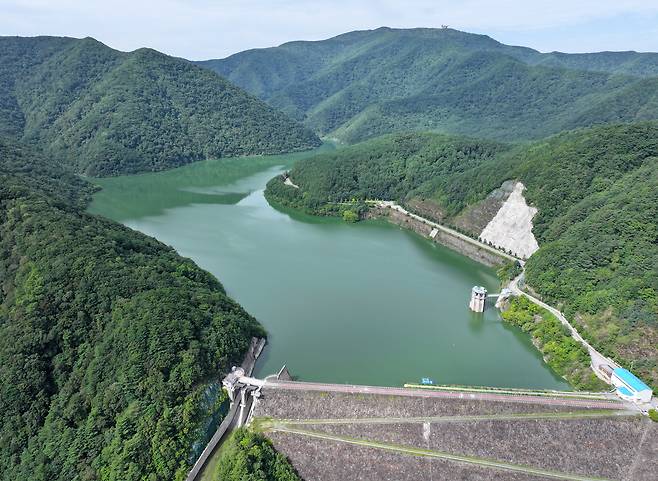 Doam Dam in Pyeongchang, Gangwon Province, as seen Monday (Yonhap)