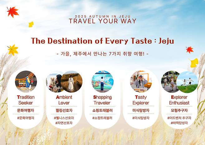 제주관광공사가 제안하는 ‘나만의 방식으로 즐기는 제주의 가을’ / 이미지=제주관광공사