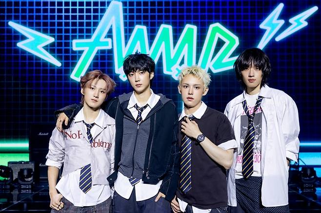오늘(10일) 정규 1집 '에이엠피'로 데뷔한 FNC 신인 밴드 에이엠피. FNC엔터테인먼트 제공