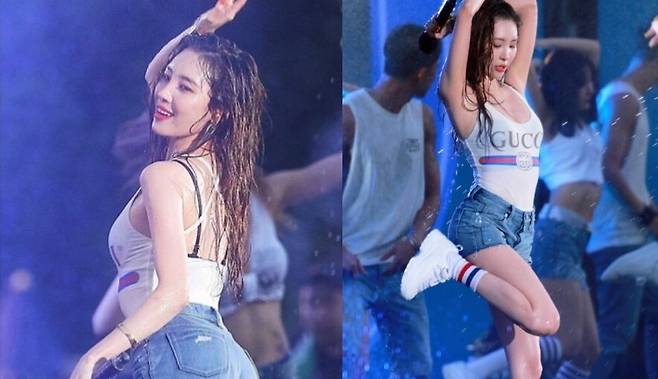 2018년 ‘워터밤’ 무대에 오른&nbsp;선미. 선미 인스타그램 캡처&nbsp;