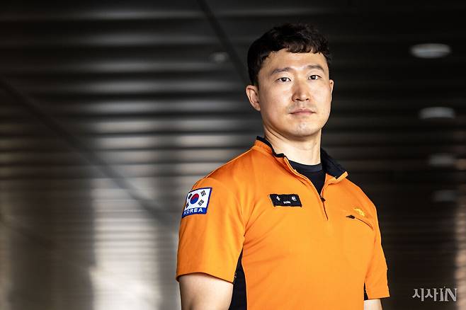 12년 차 구조대원 송원 소방관. ⓒ시사IN 박미소