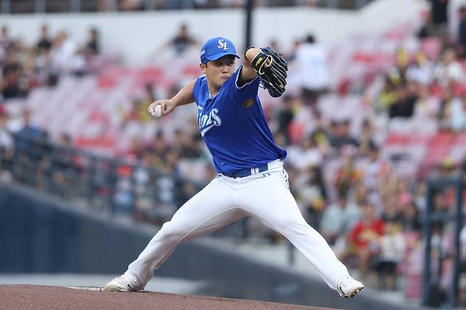 10일 광주 KIA전 선발등판 예정이었던 삼성 최원태는 9일 경기가 우천 연기되면서 11일까지 불펜에서 대기하게 됐다. 사진제공｜삼성 라이온즈