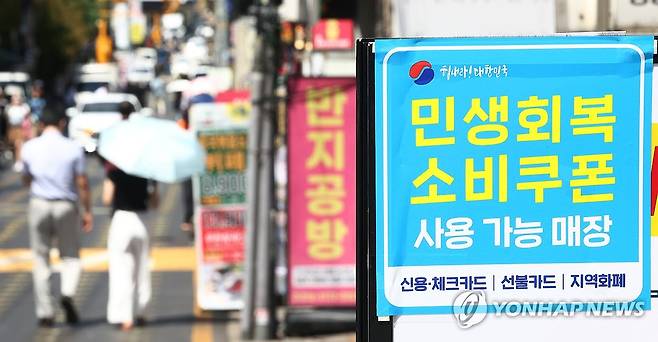 민생회복 소비쿠폰 [연합뉴스 자료]