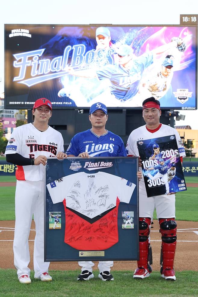 KIA 나성범(왼쪽), 삼성 오승환, KIA 김태군.  [KIA 타이거즈 제공. 재판매 및 DB 금지]