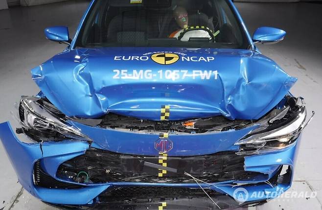 MG모터의 해치백 MG3가 심각한 결함에도 유로 NCAP 테스트에서 별 4개 등급을 받아 논란이다(유로 NCAP 캡처)