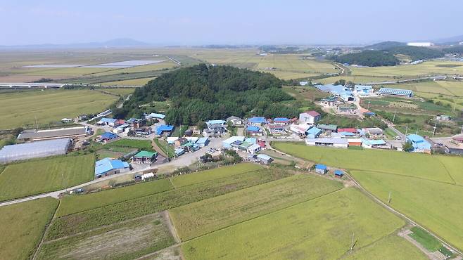 이온의 가족들이 살았던 충남 홍성군 갈산면 오두리 마을 전경. 조남민 씨 제공