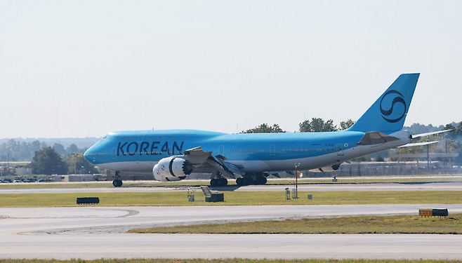 미국 구금 한국인 귀국편 대한항공 전세기. 연합뉴스
