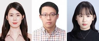 연구팀 사진(좌측부터 한국재료연구원 차현애 선임연구원(교신저자), 국립금오공과대학교 조경훈 교수(교신저자), 하수진 박사과정 학생연구원(제1저자)