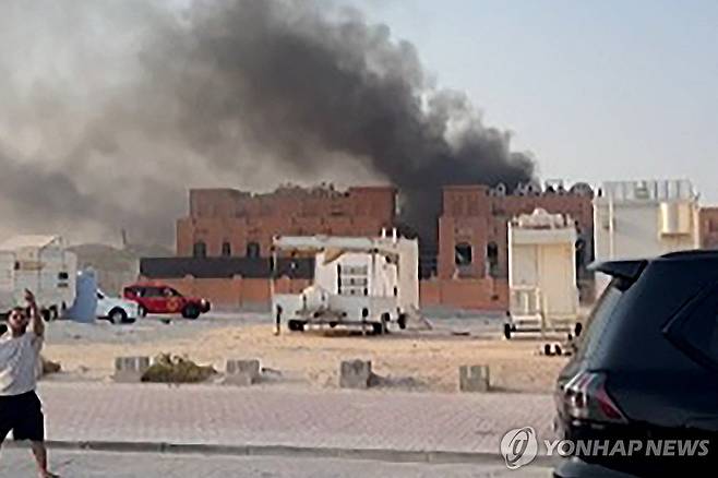 지난 9일(현지시간) 이스라엘의 공습을 받은 카타르 도하의 건물. [AFP=연합뉴스 자료사진]