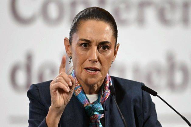 클라우디아 셰인바움 멕시코 대통령이 지난 4일 수도 멕시코시티에서 기자 회견을 하고 있다. ⓒ AFP/연합뉴스