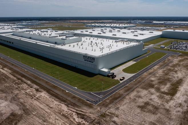 미국 조지아주 현대차그룹-LG에너지솔루션 합작 배터리 공장. 사진=AFP·연합뉴스