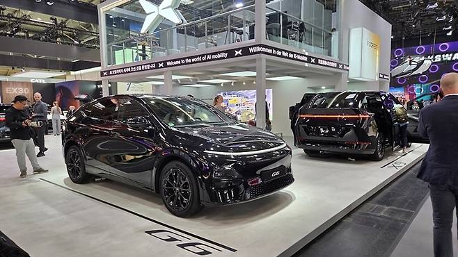 IAA 모빌리티쇼에 참가한 중국 자동차 브랜드 샤오펑 [사진촬영=최기성 매경 디지털뉴스룸 기자/뮌헨]]