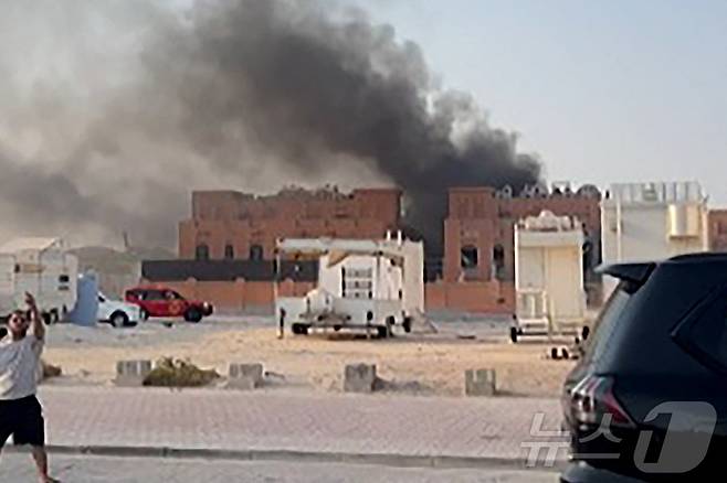9일(현지시간) 이스라엘의 공격으로 카타르 수도 도하에서 발생한 폭발 이후 연기가 피어오르는 장면이 AFPTV를 통해 공개됐다. 2025. 09. 09. ⓒ AFP=뉴스1 ⓒ News1 양은하 기자