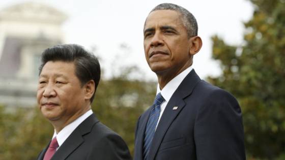 2015년 9월 25일 시진핑 국가주석(왼쪽)과 오바마 대통령은 경제적 목적의 사이버 정보전 중단을 합의했다. 단, 국가안보와 관련된 순수 정보활동은 제외했다. [뉴시스]