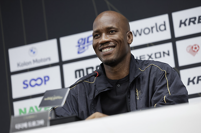 디디에 드로그바가 13일, 2025 아이콘 매치 기자회견에 참석했다. FA포토