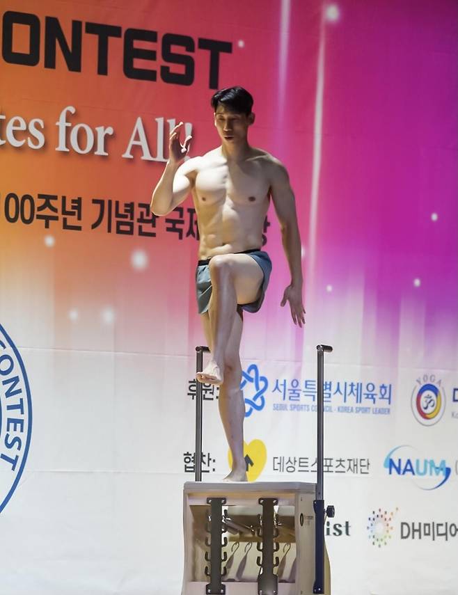 K-필라테스대회서 연기 펼치는 여호수아 [촬영 이동칠]